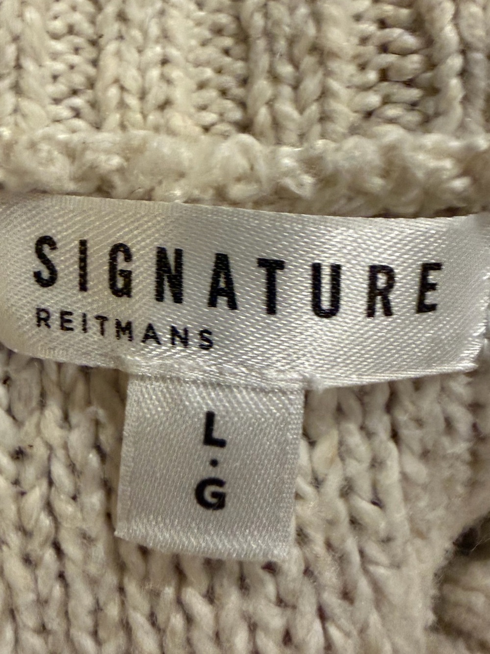 Sleeveless Cable Knit Turtleneck Sweater Vest in Cream - Picture 4 of 5
